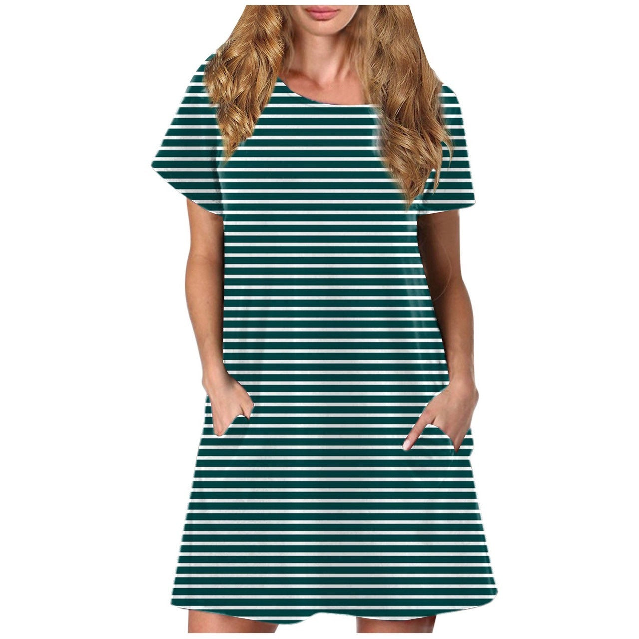 Vestido estilo jersey de verano de talla mediana para mujer