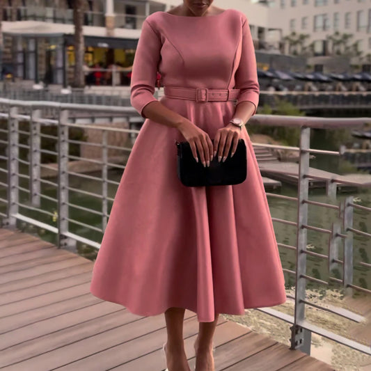 Vestido de banquete de dama de honor elegante y de moda para mujer