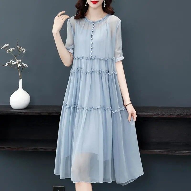 Loose Temperament Slimming Midi Dress