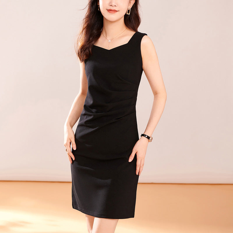 Women's Fashion Square Collar Inner Wear Outer Wear Vest Dress