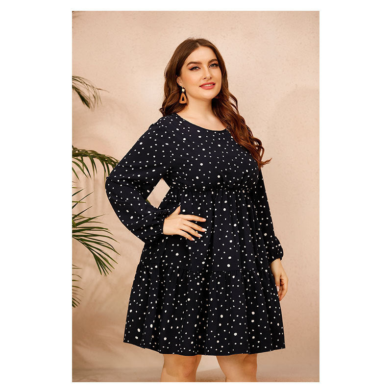 Vestido holgado de talla grande con estampado floral para mujer de Leisure Home