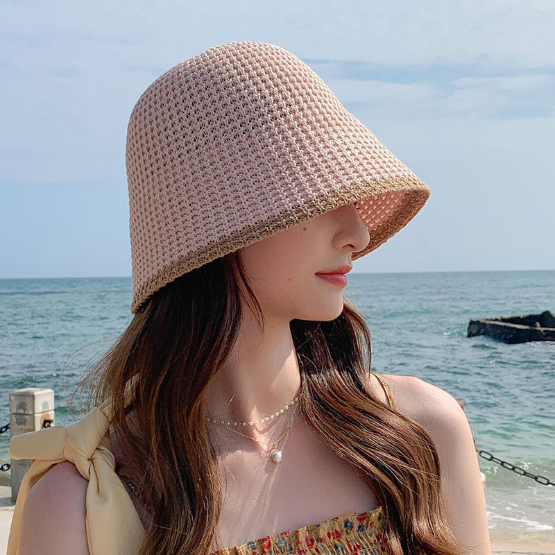 Sombrero de pescador plegable japonés de moda para mujer