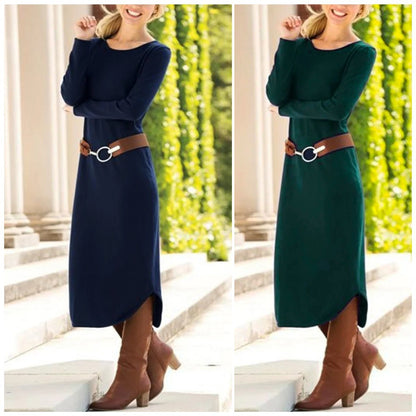 New Women's Solid Color Dress