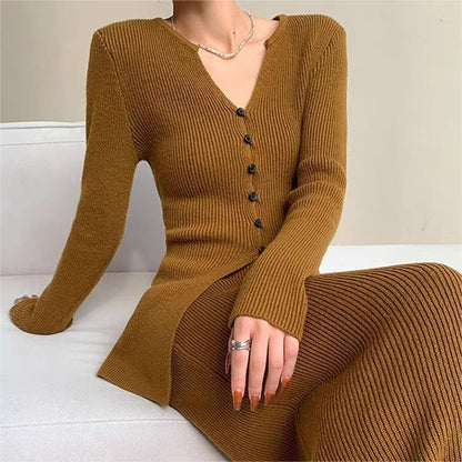 French Wool Suit Classic Style Sweaters Dress