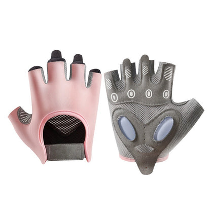 Guantes de fitness de silicona líquida engrosados ​​para entrenamiento con medio dedo para mujer