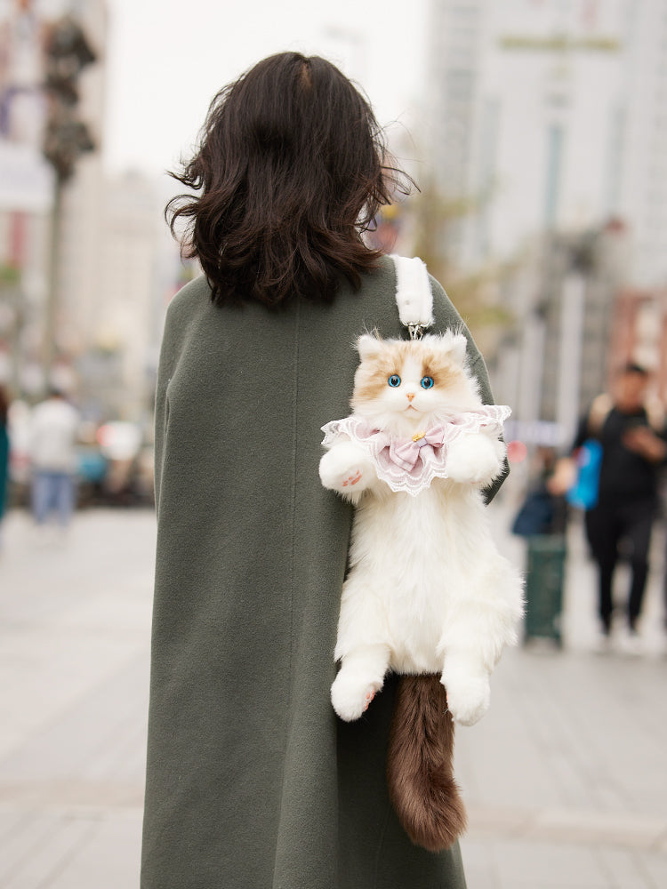 Poupée de sac à dos Ragdoll en peluche pour filles mignonnes à la mode