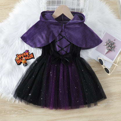 Halloween Fashionable Children's Dresses Two-piece Set