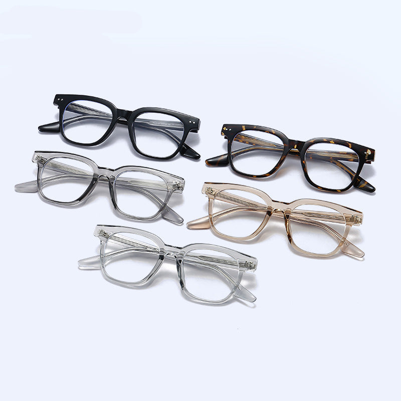 Women's Thick Frame TR90 Integrated Nose Pad Fashion Plain Style Frame High Sense Glasses