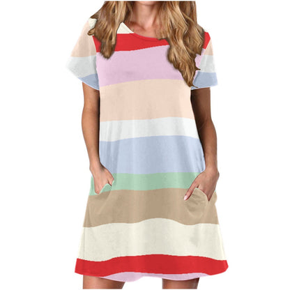 Vestido estilo jersey de verano de talla mediana para mujer