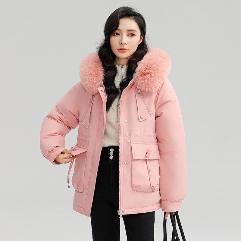 Horn Button Parka Women's Loose