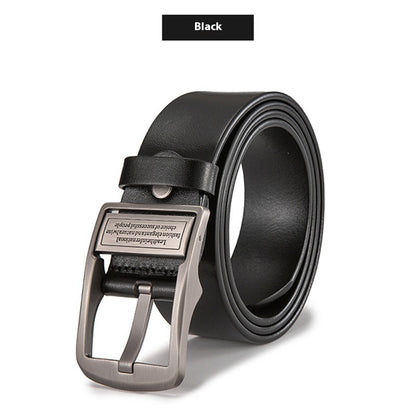 Retro Alloy Pin Buckle Belt Fashion Genuine Leather