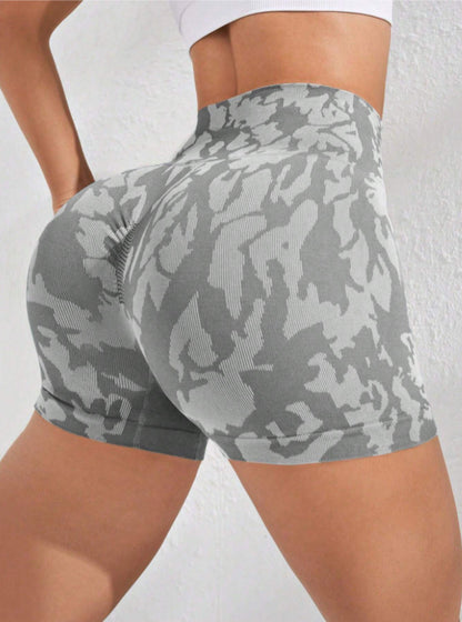 Fashion Tie-dye Tight Yoga Shorts For Women