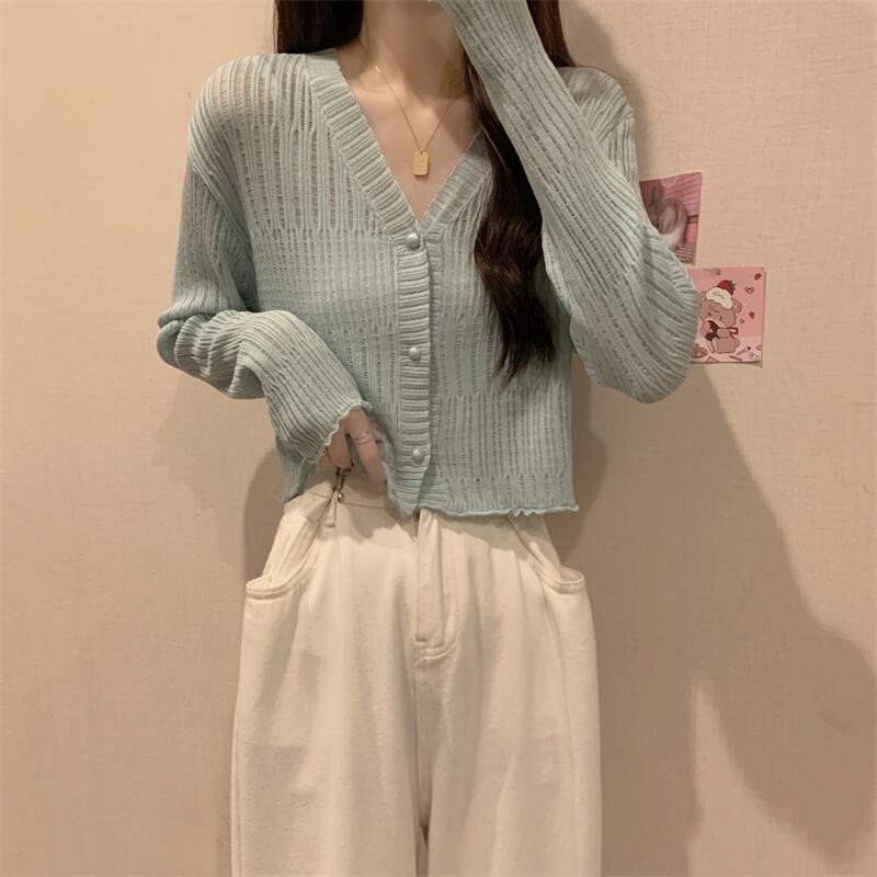 Fashion Hollowed-out Knitted Cardigan For Women