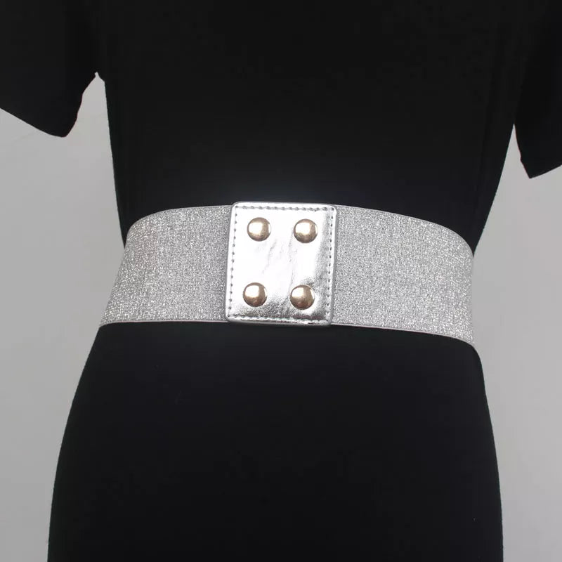 Femmes piste mode Vintage élastique Cummerbunds femme robe Corsets ceinture ceintures décoration large ceinture R1939