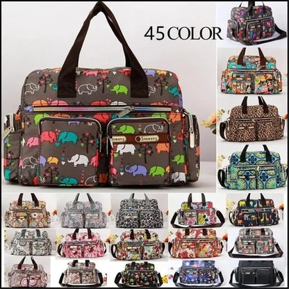 Ladies Messenger Bag Casual Handbag Shoulder Large Capacity Waterproof Tote Bag Flower Printed Bags Outdoor Picnic Bag For Women