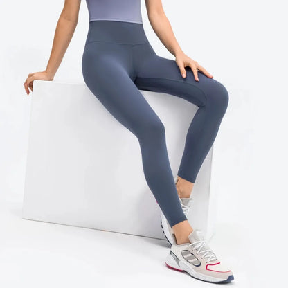 Pantalones de Yoga con sensación de segunda piel para mujer, mallas deportivas elásticas en 4 direcciones, a prueba de sentadillas, 18 colores