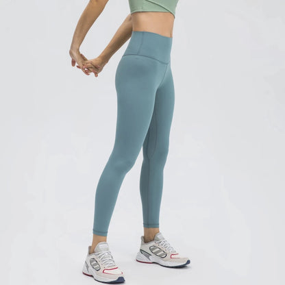 Pantalones de Yoga con sensación de segunda piel para mujer, mallas deportivas elásticas en 4 direcciones, a prueba de sentadillas, 18 colores