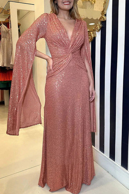 Robe ample décontractée à paillettes à la mode pour femmes