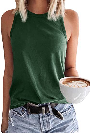 Solid Color Sleeveless Vest T-shirt