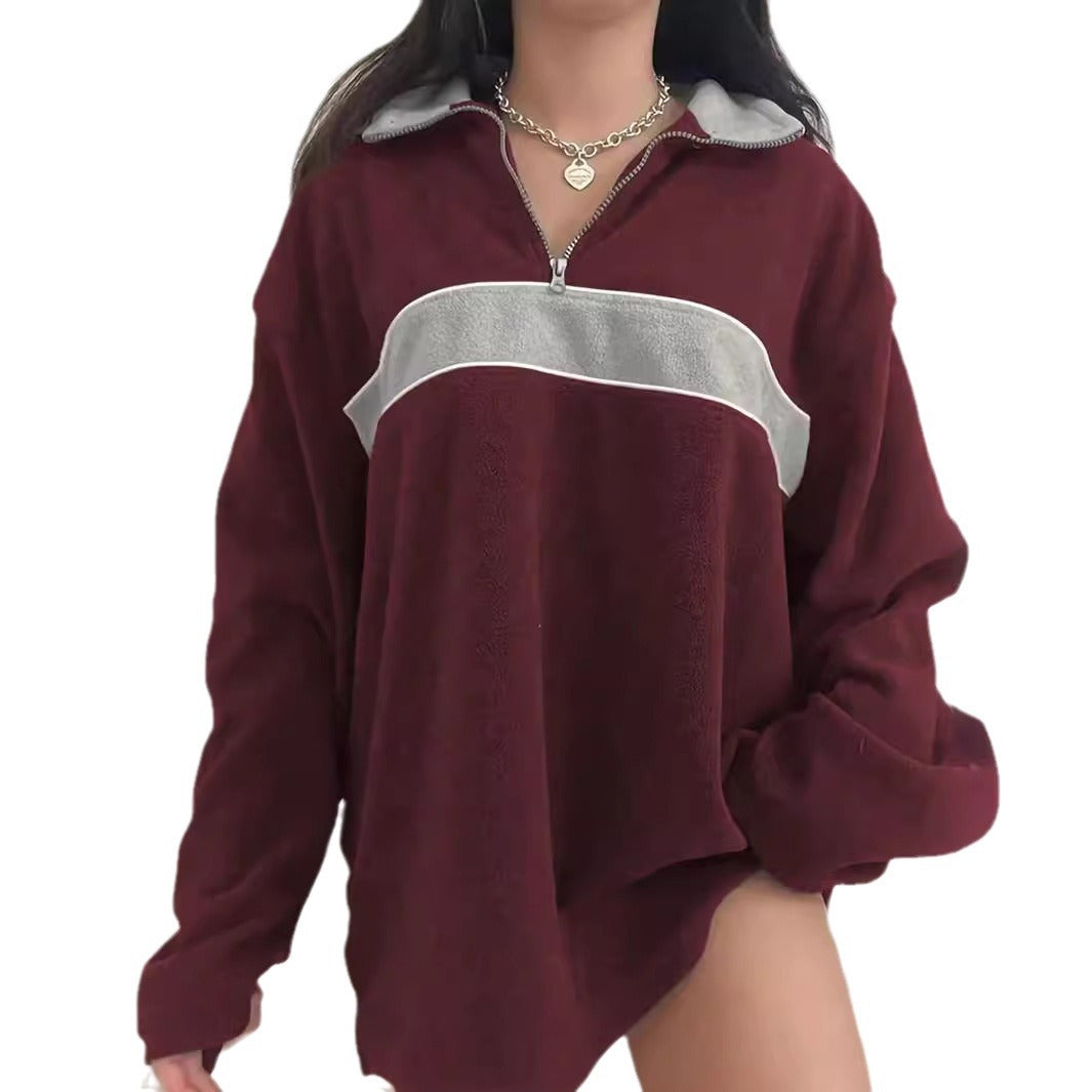 Sudadera con capucha informal de manga larga para mujer