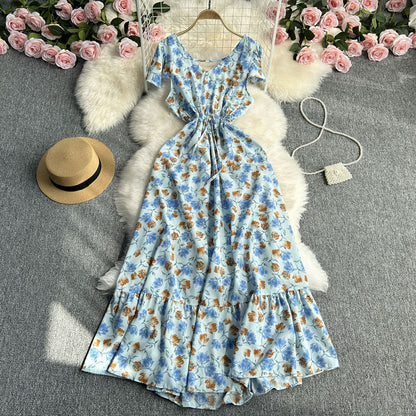 Women's Fairy Temperamental Floral Dress Summer