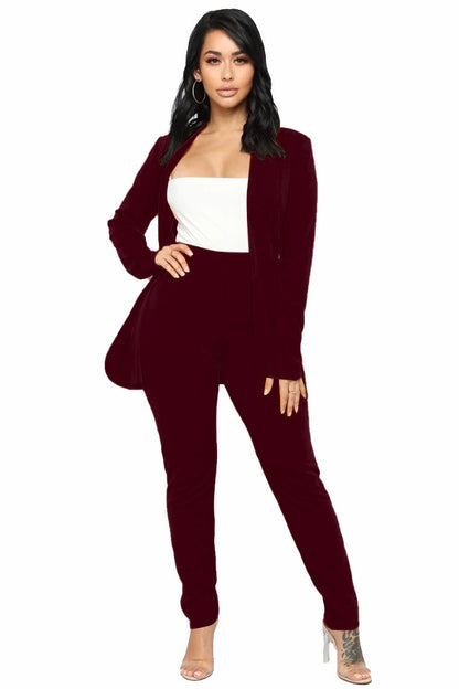 Career Casual Long Sleeve Pants Small Suit Outfit