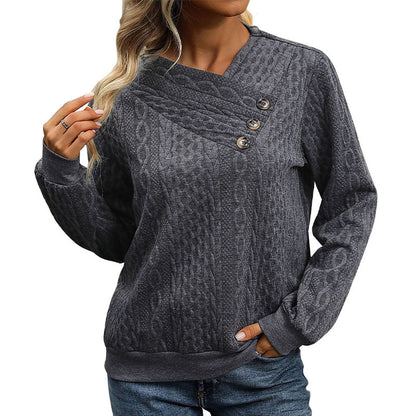 Women's Wear Long Sleeve Pleated Sweater