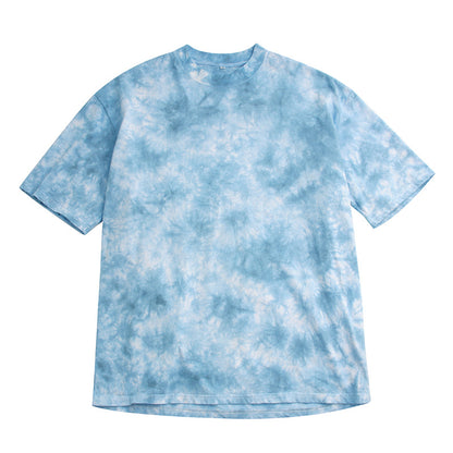 Camiseta de manga corta con estampado tie-dye Estilo popular