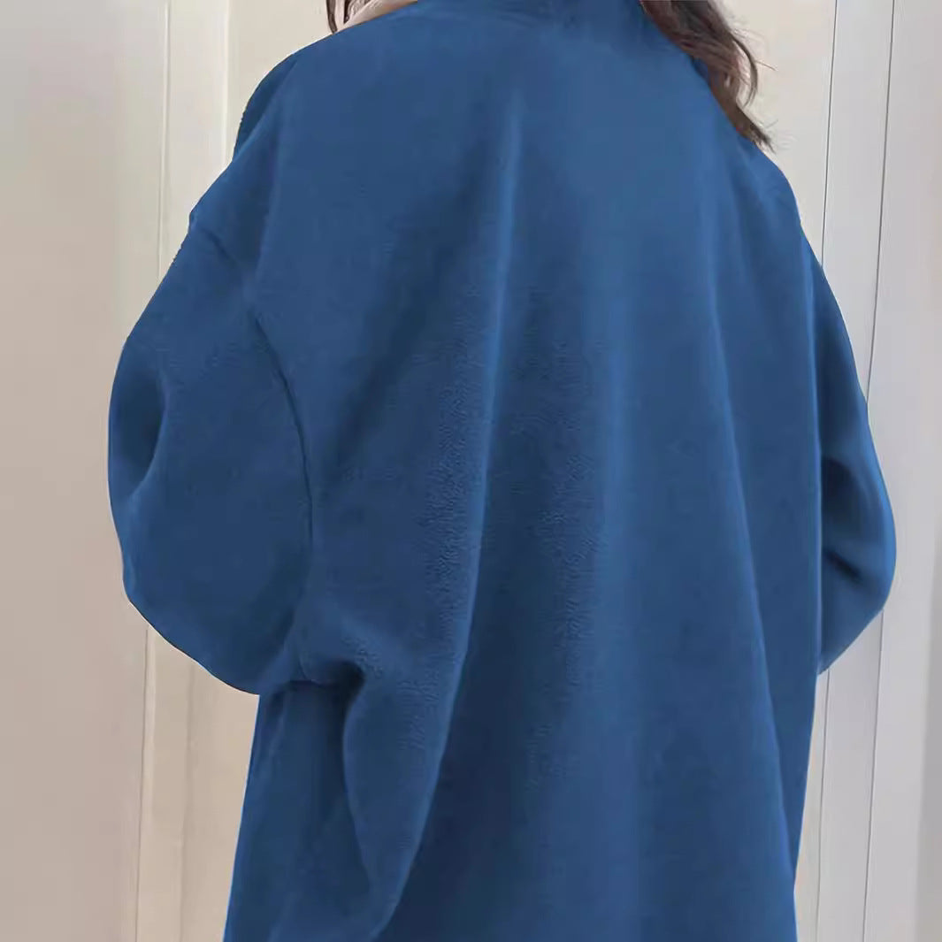 Sudadera con capucha informal de manga larga para mujer