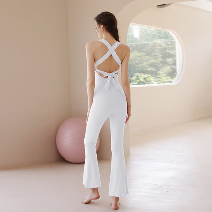 Yoga Jumpsuit Cross Beauty Back Integrated With Chest Pad