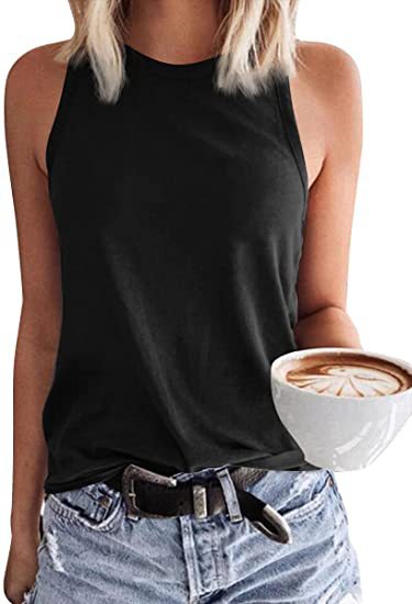 Solid Color Sleeveless Vest T-shirt