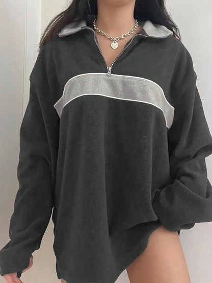 Sudadera con capucha informal de manga larga para mujer