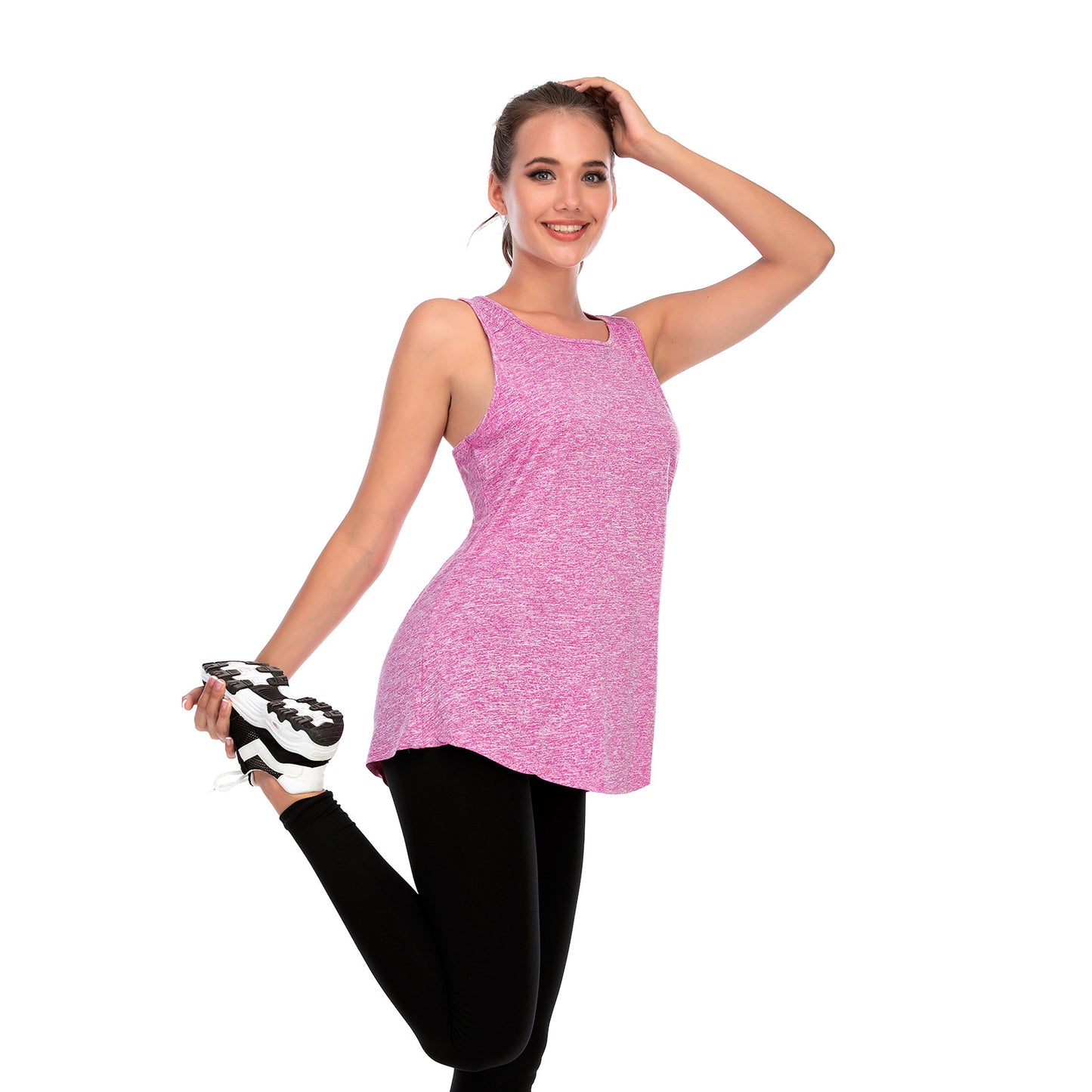 Ejercicio Ropa de yoga Blusa Correr Chaleco de yoga suelto de secado rápido