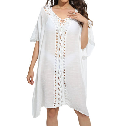 Robe ample à coutures au crochet pour femme