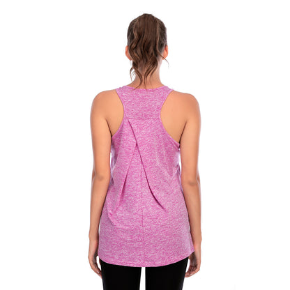 Vêtements de Yoga d'exercice, chemisier de course, gilet de Yoga ample à séchage rapide