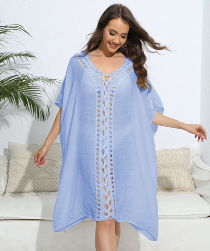 Robe ample à coutures au crochet pour femme