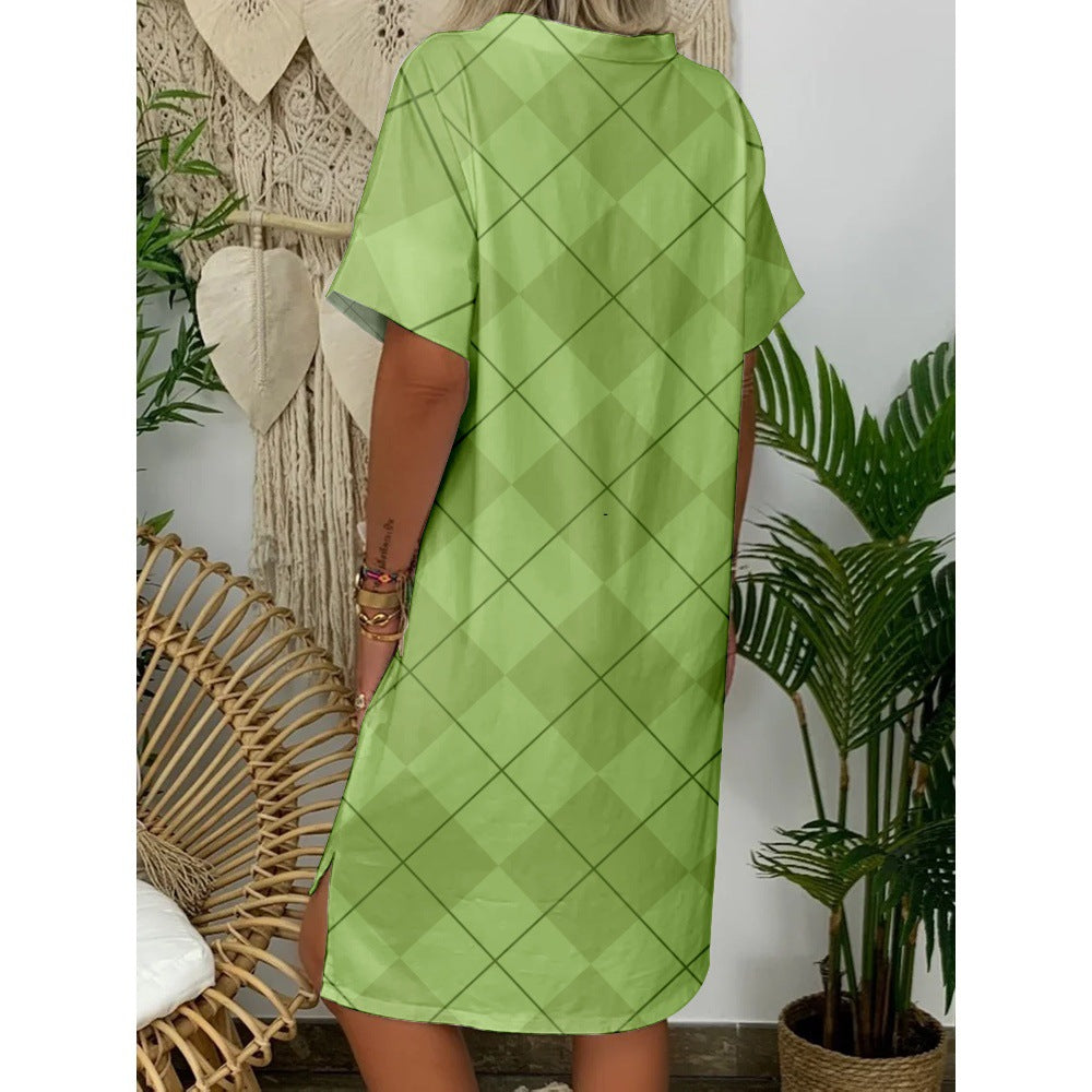 Vestido casual con estampado digital 3D para mujer