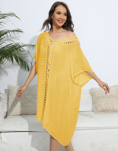 Robe ample à coutures au crochet pour femme