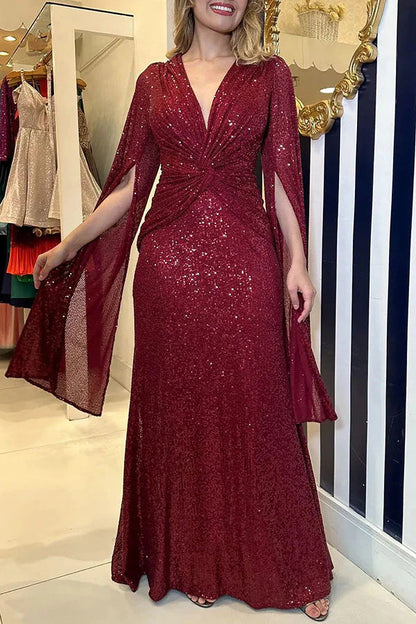 Robe ample décontractée à paillettes à la mode pour femmes