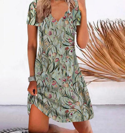 Women's Comfortable Loose Short Sleeve Dress