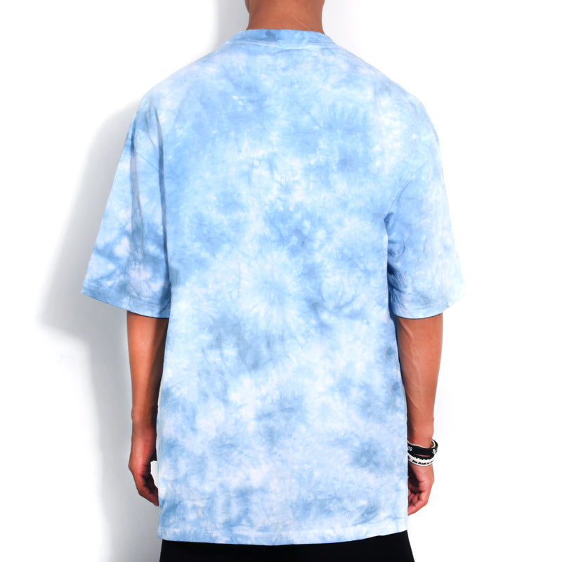 Tie-dye Pattern Short-sleeved T-shirt Popular Style