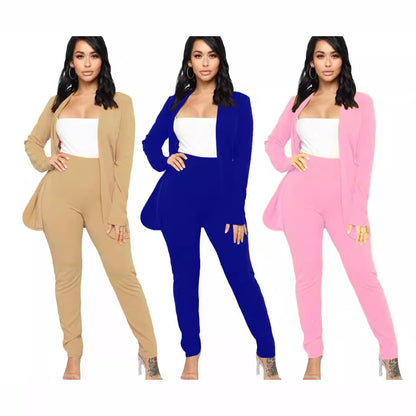 Career Casual Long Sleeve Pants Small Suit Outfit