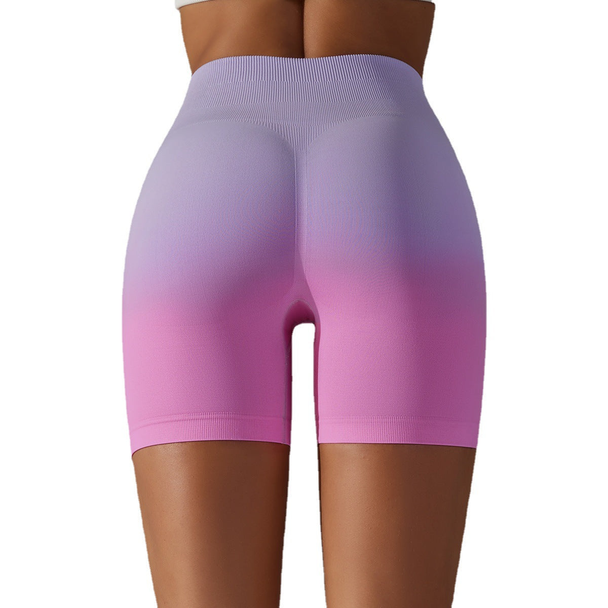 Seamless Abdominal Pants High Elastic Gradient Color Peach Hip Tight Sports Yoga Pants High Waist