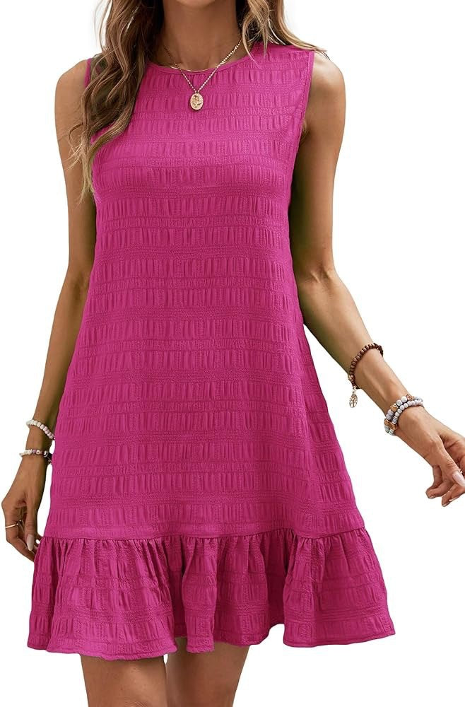 All-matching Sleeveless Round Neck Dress