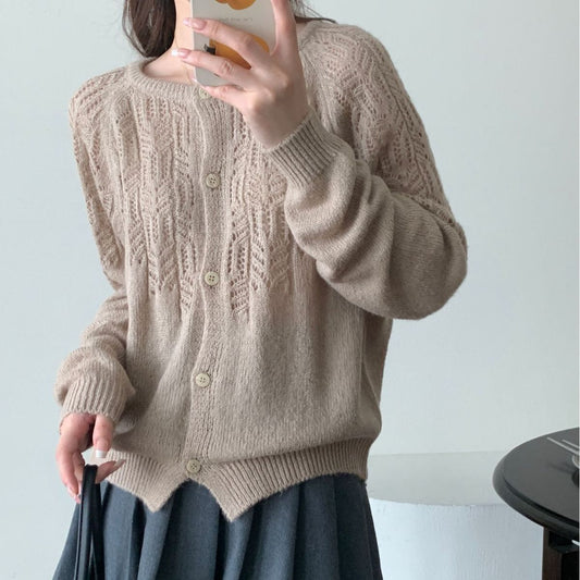 Mohair Round Neck Vintage Sweater