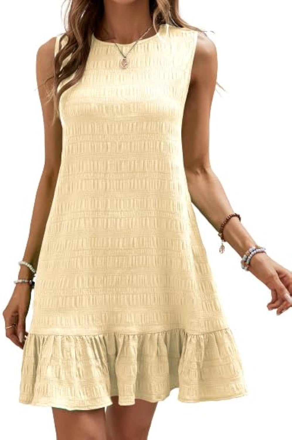 All-matching Sleeveless Round Neck Dress