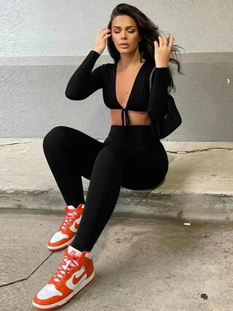 Kliou Solid Jumpsuit Drawstring Cleavage Waist Out One Piece Overall Sexy  Body-Shaping Hipster Midnight Club Female Clothing