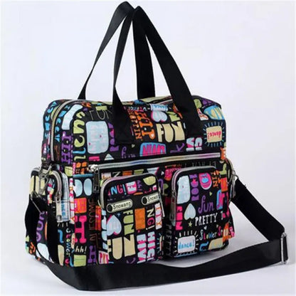 Bolso de mensajero para mujer, bolso informal, bolso de hombro de gran capacidad, bolso de mano impermeable con estampado de flores, bolsa de pícnic al aire libre para mujer