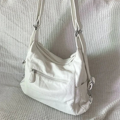 Xiuya Y2k sac à bandoulière grande capacité en cuir Pu blanc sac à main croisé Style américain Punk Goth mode Simple sac à main de créateur