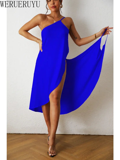 Robe de plage mi-longue pour femmes, robe une pièce d'été Y2k, vêtements Streetwear, noir et blanc, sans manches, robes longues à bandes pour femmes, 2023